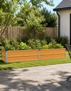 vidaXL Вдигната леха за градина Натурално дърво 160 x 40 x 24 см