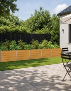 vidaXL Вдигната леха за градина Натурално дърво 400 x 80 x 55 см
