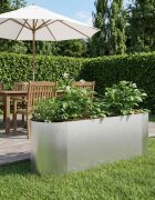 vidaXL Вдигната леха за градина Неръждаема стомана 120 x 40 x 40 см