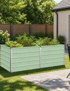 vidaXL Вдигната леха за градина Пастелно зелено 163 x 80 x 55 cm