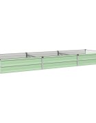 vidaXL Вдигната леха за градина Пастелно зелено 240 x 80 x 24 см