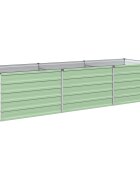 vidaXL Вдигната леха за градина Пастелно зелено 240 x 80 x 55 см