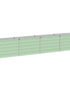 vidaXL Вдигната леха за градина Пастелно зелено 320 x 40 x 55 см