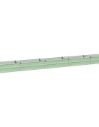 vidaXL Вдигната леха за градина Пастелно зелено 400 x 40 x 24 см