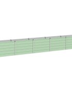 vidaXL Вдигната леха за градина Пастелно зелено 400 x 40 x 55 см