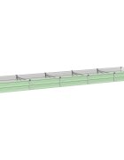 vidaXL Вдигната леха за градина Пастелно зелено 400 x 80 x 24 см