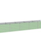 vidaXL Вдигната леха за градина Пастелно зелено 400 x 80 x 55 см