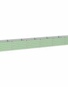 vidaXL Вдигната леха за градина Пастелно зелено 600 x 80 x 55 см