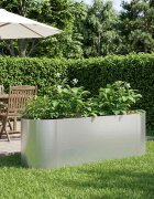 vidaXL Вдигната леха за градина Поцинкована стомана 120 x 40 x 40 см