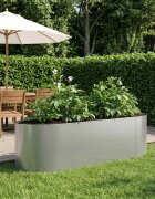 vidaXL Вдигната леха за градина Поцинкована стомана 140 x 40 x 40 см
