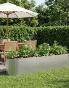 vidaXL Вдигната леха за градина Поцинкована стомана 200 x 40 x 40 см