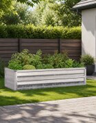 vidaXL Вдигната леха за градина Поцинковано сребристо 100 x 40 x 24 см