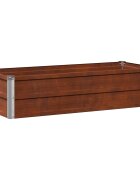 vidaXL Вдигната леха за градина Ръждясало 100 x 40 x 24 см картон