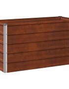 vidaXL Вдигната леха за градина Ръждясало 100 x 40 x 55 cm картон