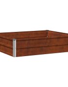 vidaXL Вдигната леха за градина Ръждясало 100 x 80 x 24 см картон