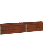vidaXL Вдигната леха за градина Ръждясало 160 x 40 x 24 см картон