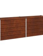 vidaXL Вдигната леха за градина Ръждясало 160 x 40 x 55 см картон