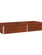 vidaXL Вдигната леха за градина Ръждясало 160 x 80 x 24 см картон