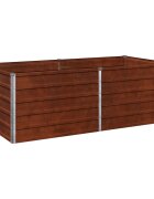 vidaXL Вдигната леха за градина Ръждясало 160 x 80 x 55 см картон