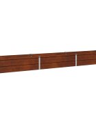 vidaXL Вдигната леха за градина Ръждясало 240 x 40 x 24 см картон