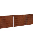 vidaXL Вдигната леха за градина Ръждясало 240 x 40 x 55 см картон