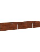vidaXL Вдигната леха за градина Ръждясало 240 x 80 x 24 см картон