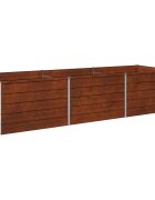 vidaXL Вдигната леха за градина Ръждясало 240 x 80 x 55 см картон