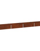 vidaXL Вдигната леха за градина Ръждясало 320 x 40 x 24 см картон