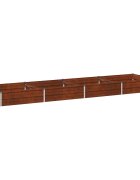 vidaXL Вдигната леха за градина Ръждясало 320 x 80 x 24 см картон