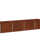 vidaXL Вдигната леха за градина Ръждясало 320 x 80 x 55 см картон