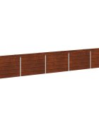 vidaXL Вдигната леха за градина Ръждясало 400 x 40 x 55 см картон