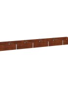 vidaXL Вдигната леха за градина Ръждясало 400 x 80 x 24 см картон