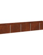 vidaXL Вдигната леха за градина Ръждясало 400 x 80 x 55 см картон