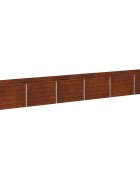 vidaXL Вдигната леха за градина Ръждясало 480 x 80 x 55 см картон