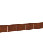 vidaXL Вдигната леха за градина Ръждясало 600 x 80 x 55 см картон