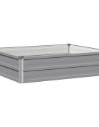 vidaXL Вдигната леха за градина Сиво 100 x 80 x 24 см