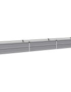vidaXL Вдигната леха за градина Сиво 240 x 40 x 24 см