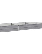 vidaXL Вдигната леха за градина Сиво 240 x 80 x 24 см