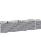 vidaXL Вдигната леха за градина Сиво 320 x 80 x 55 см