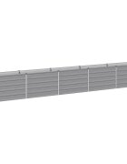vidaXL Вдигната леха за градина Сиво 400 x 40 x 55 см