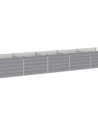 vidaXL Вдигната леха за градина Сиво 400 x 80 x 55 см