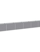 vidaXL Вдигната леха за градина Сиво 480 x 40 x 55 см