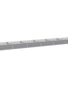 vidaXL Вдигната леха за градина Сиво 480 x 80 x 24 см