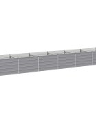 vidaXL Вдигната леха за градина Сиво 480 x 80 x 55 см