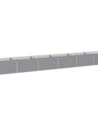 vidaXL Вдигната леха за градина Сиво 600 x 80 x 55 см
