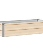 vidaXL Вдигната леха за градина Слонова кост 100 x 40 x 24 см