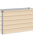 vidaXL Вдигната леха за градина Слонова кост 100 x 40 x 55 cm