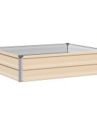 vidaXL Вдигната леха за градина Слонова кост 100 x 80 x 24 см