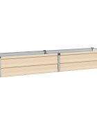 vidaXL Вдигната леха за градина Слонова кост 160 x 40 x 24 см