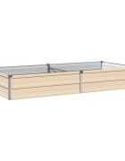vidaXL Вдигната леха за градина Слонова кост 160 x 80 x 24 см